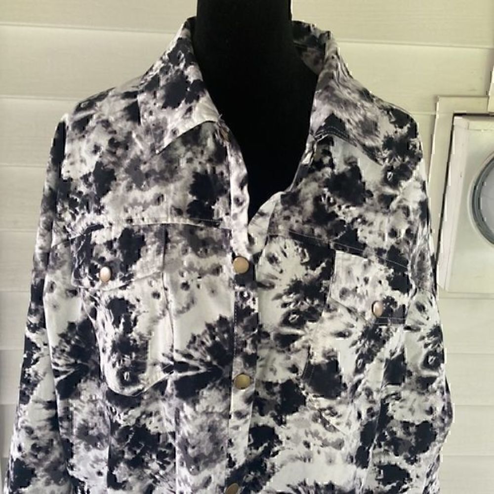 Mud pie cotton shirt jacket      C - Picture 2 of 8